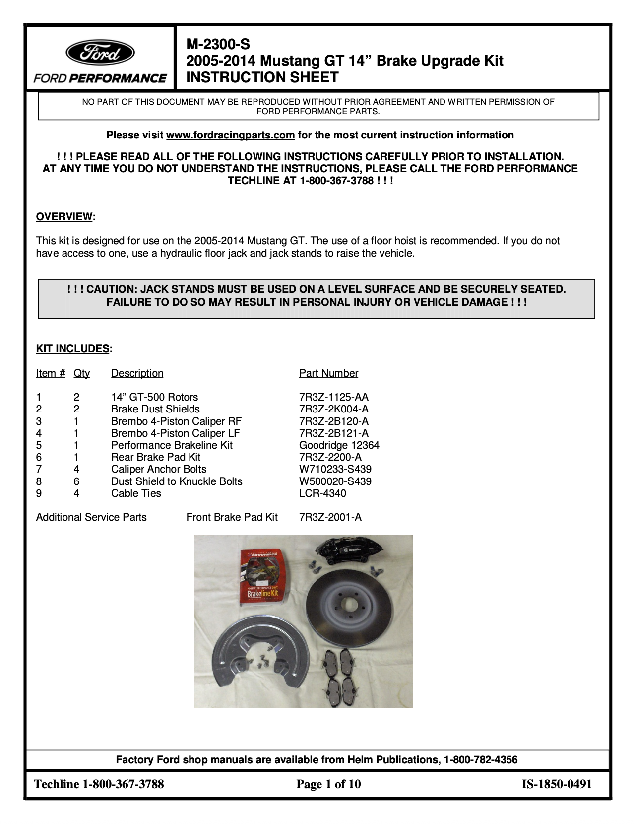 Brembo 14-inch brake upgrade kit install guide cover